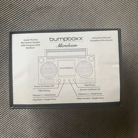 Bumpboxx Microboom Wearable Bluetooth Speaker Boombox w/ Chain - Tiphany Blue - Picture 9 of 12